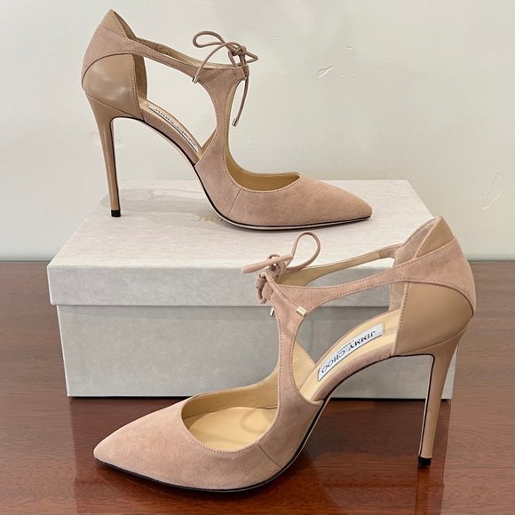 NIB Jimmy Choo Vanessa 100 Suede Heels - Picture 1 of 12